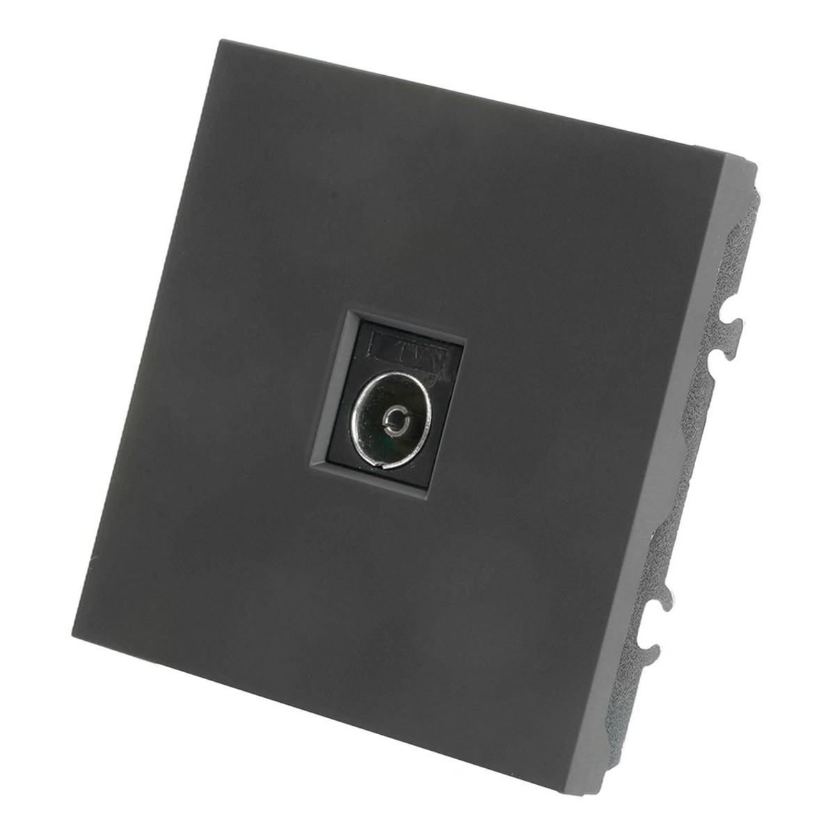 Розетка телевизионная 1-ая STEKKER Эмили RST00-5108-05 75 Ом 5-862МГц  черный уголь soft touch 49849