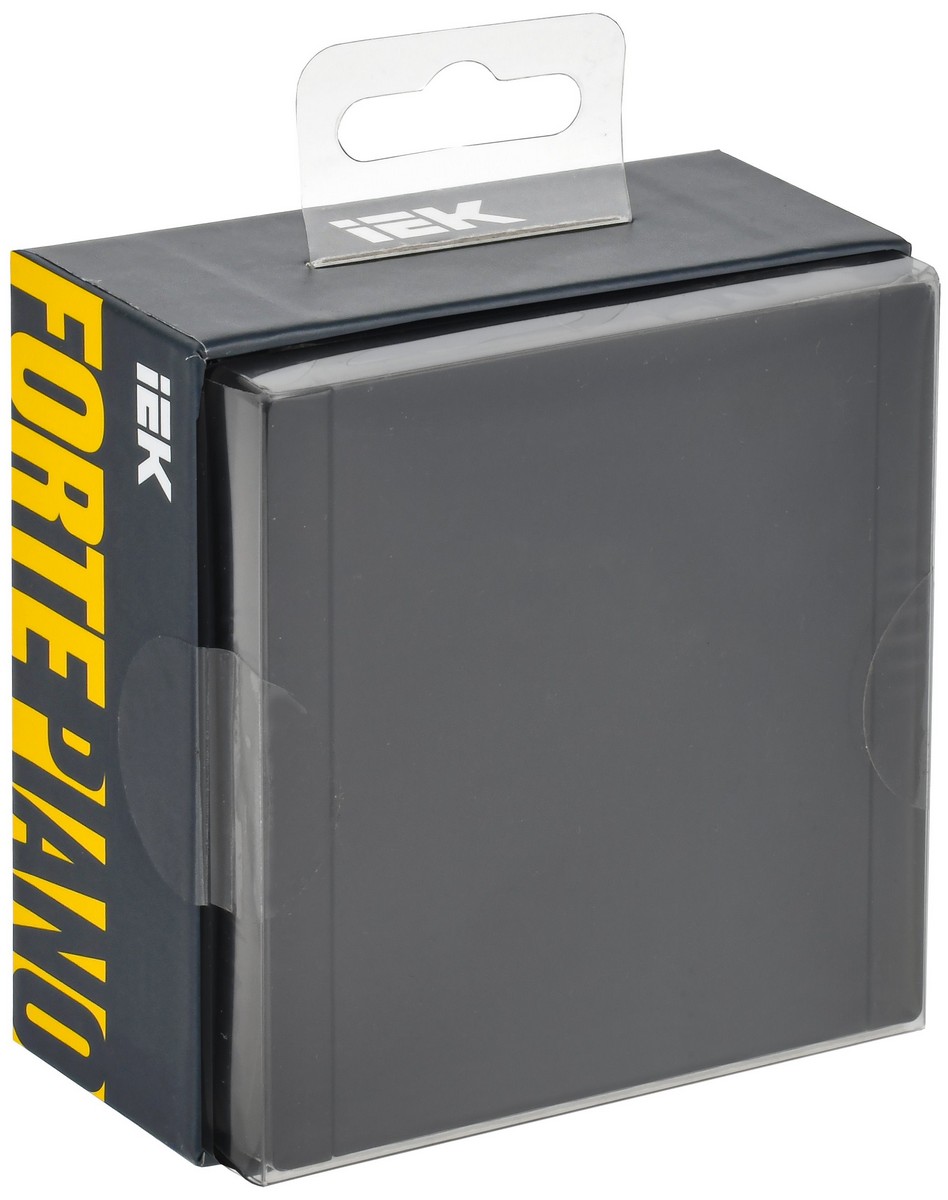 IEK FORTE&PIANO Черный Розетка IEK FORTE&PIANO Черный с/з со шт с крышкой безвинтовое крепление 16А IP44 FP119