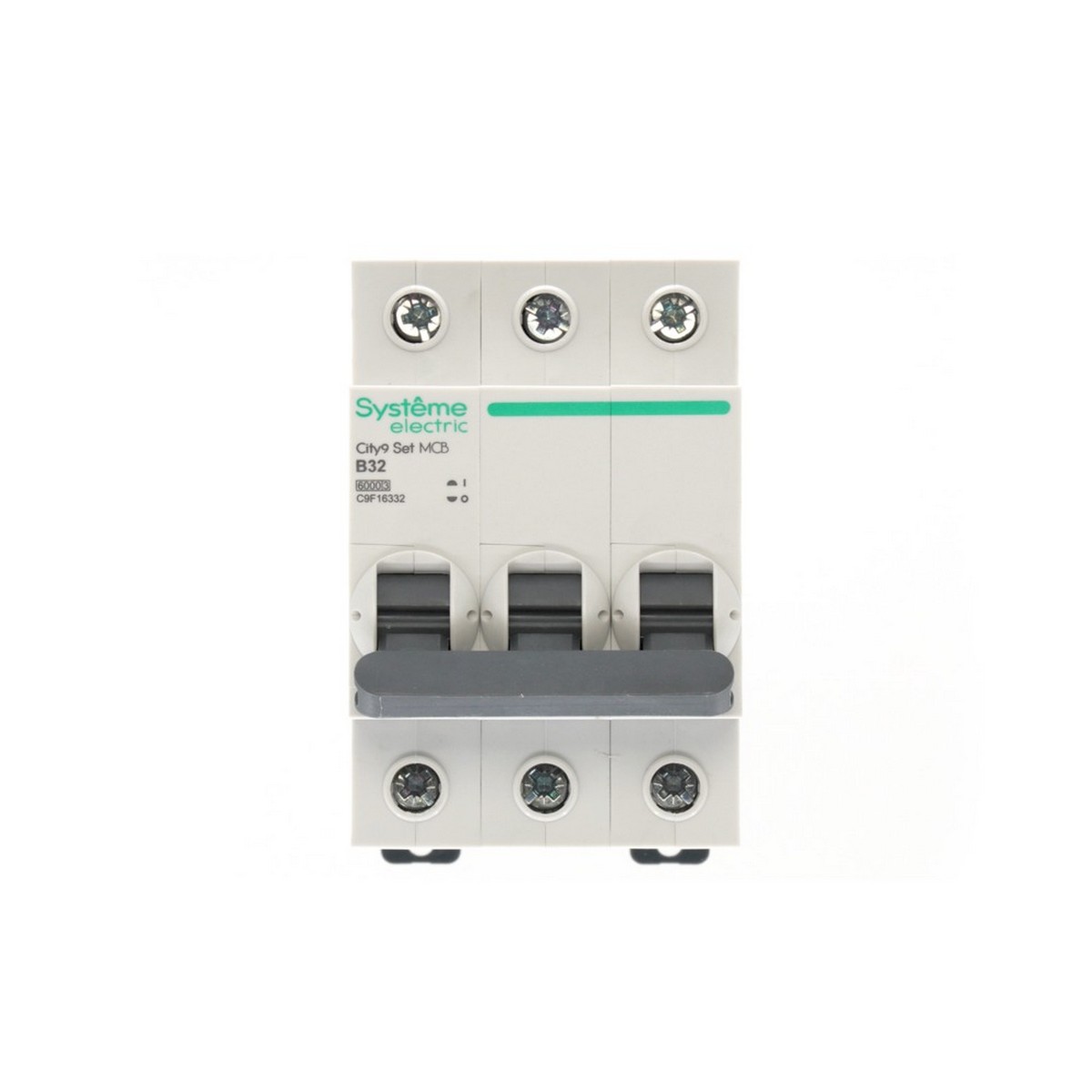 3 полюсные (трехполюсные) Автоматический выключатель Systeme Electric City9 Set (АВ) B 32А 3P 6kA C9F16332 