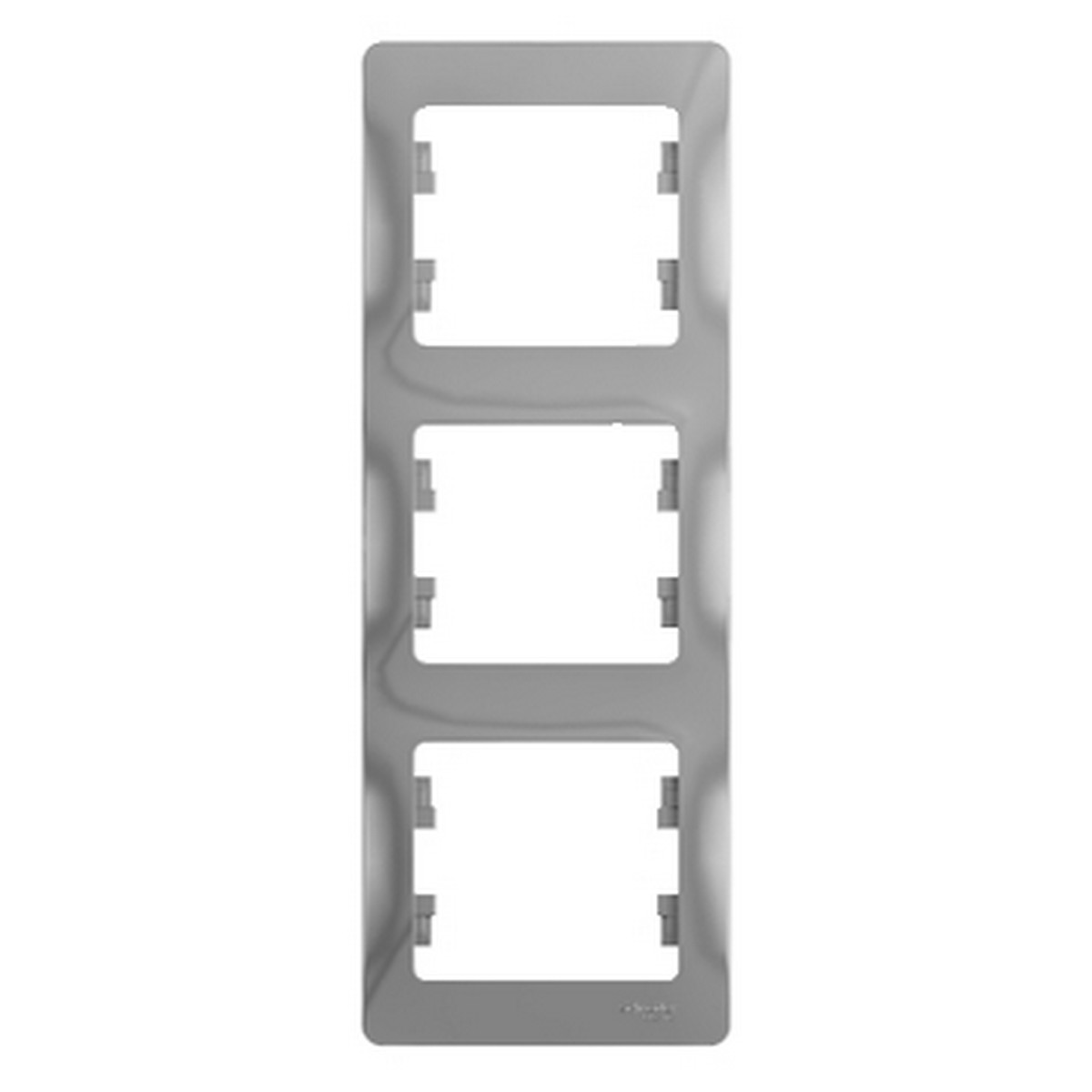 Рамка Systeme Electric Glossa Алюминий 3-я, вертикальная GSL000307