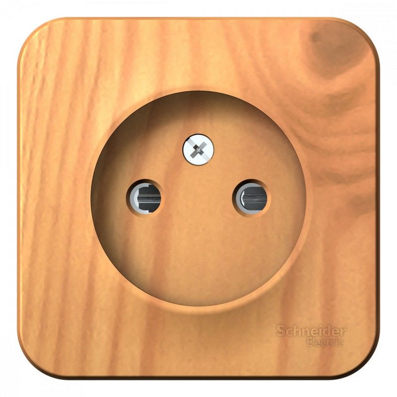 Blanca ясень розетки и выключатели Розетка SE Blanca б/з Ясень наружный со шторками изолир. пластина BLNRA001115