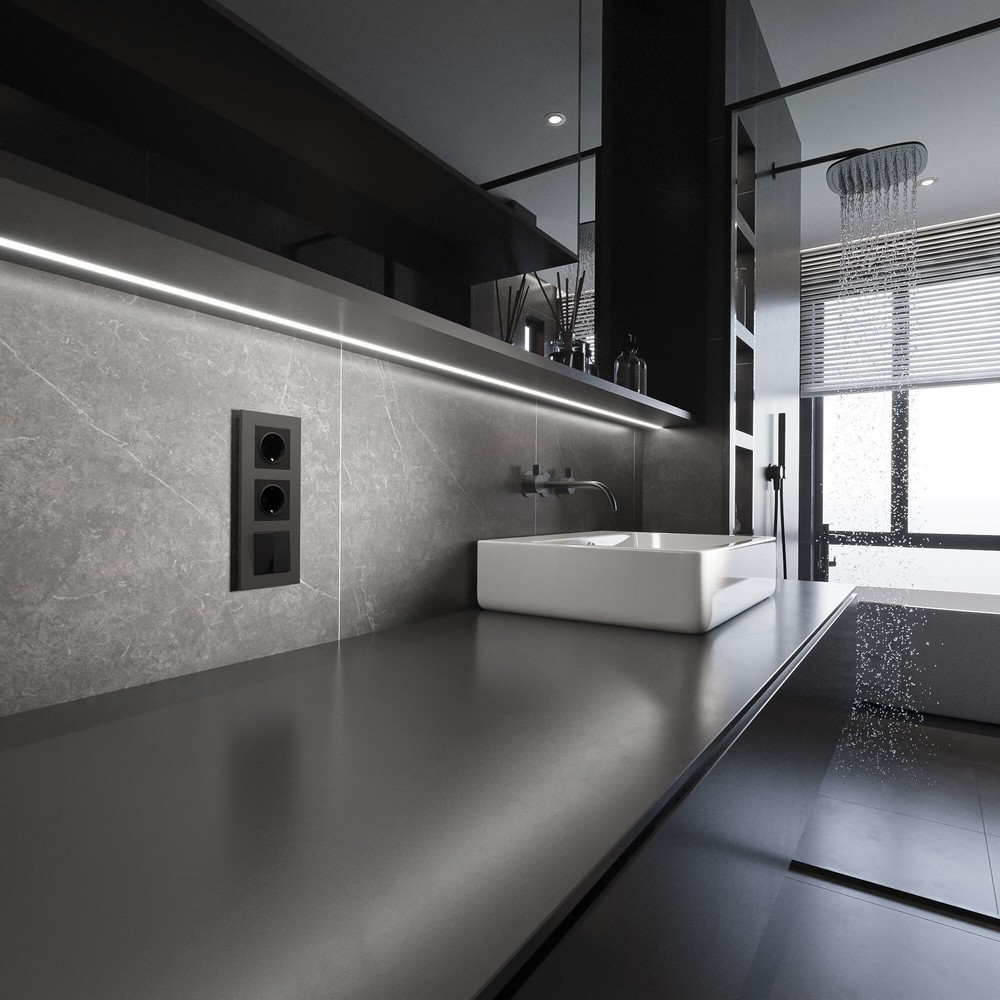 Рамки Werkel Slab Рамка Werkel на 3 поста Slab (бронза матовый) W00329630