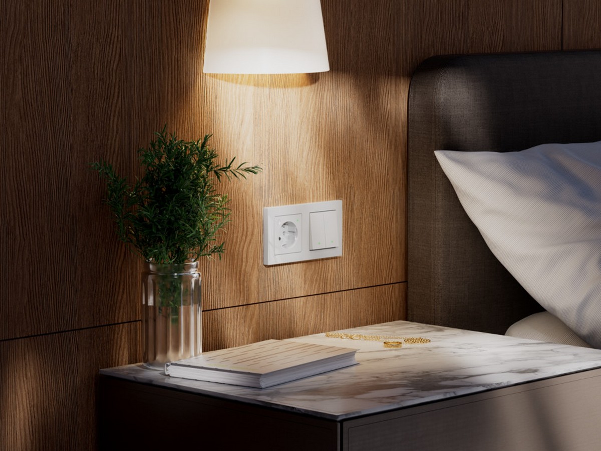 AtlasDesign Белый Выключатель SBER SE AtlasDesign Smart Белый 2-кл с подсв., Zigbee ATN000153Z