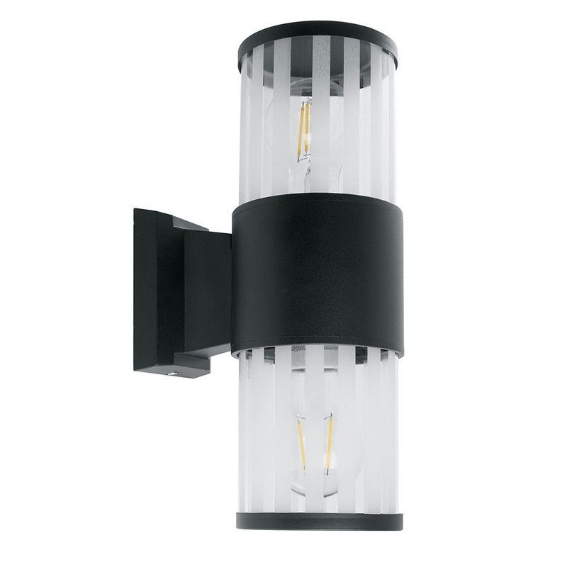 Уличные настенные светильники Светильник садово-парковый Feron DH0902 на стену  E27 230V черный 11653 