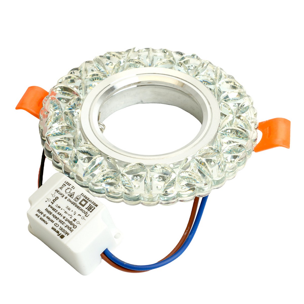 Встраиваемые светодиодные светильники Светильник встраиваемый Feron CD905 с LED подсветкой MR16 белый 28848 