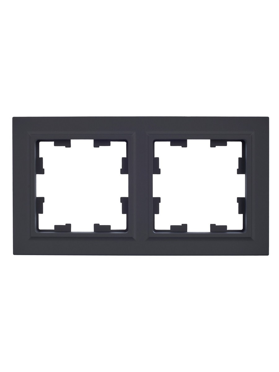 Рамка IEK BRITE 2-местная РУ-2-БрГ графит BR-M22-K53