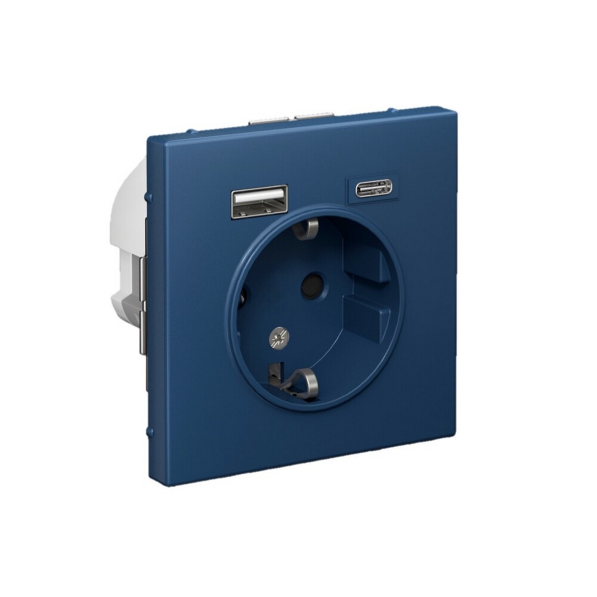 Розетка Systeme Electric ArtGallery Аквамарин 16А с 2 USB A+C 5В4А/30А 5В/15А GAL001132