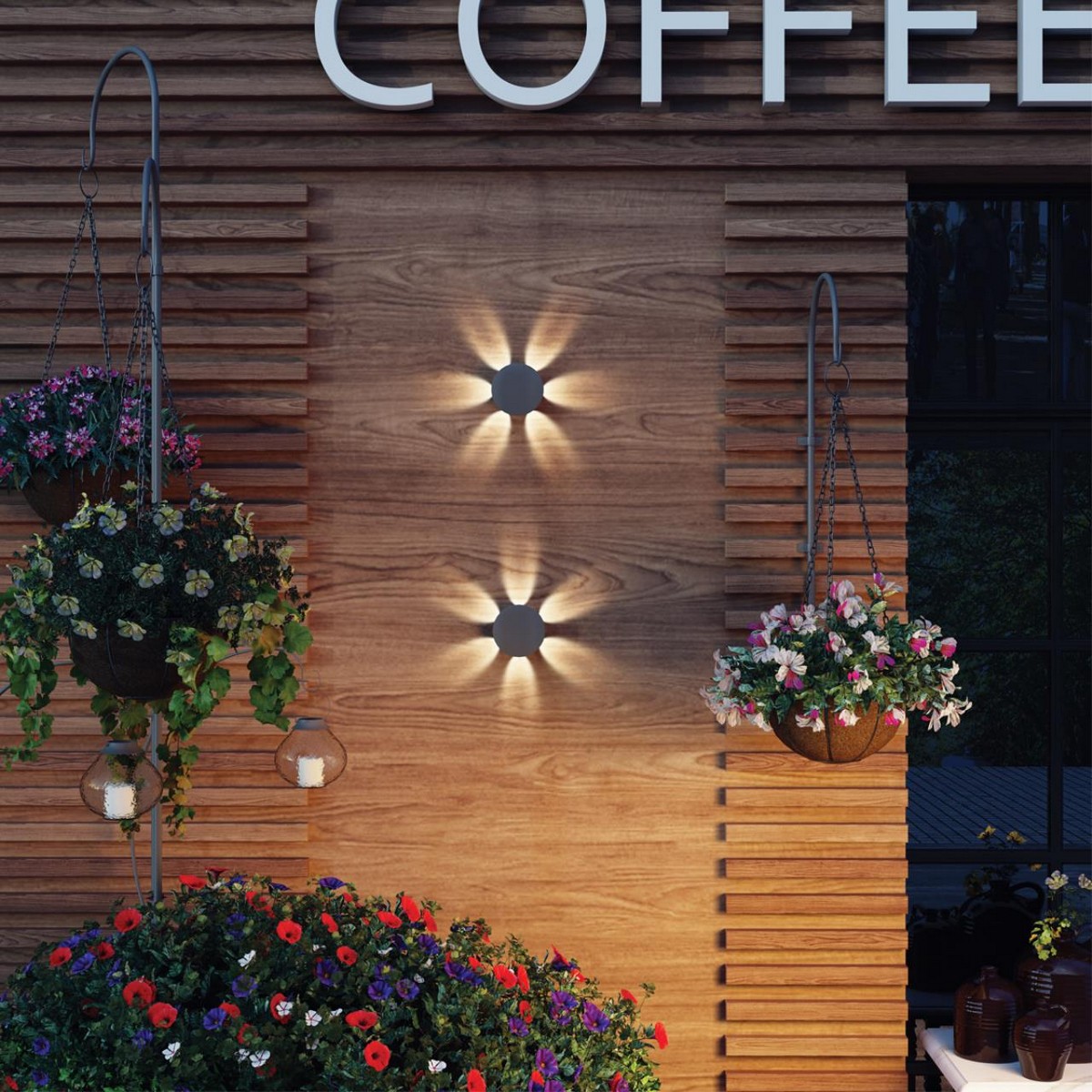 Уличные настенные светильники Ландшафтный настенный светильник NOVOTECH 358463 CALLE 