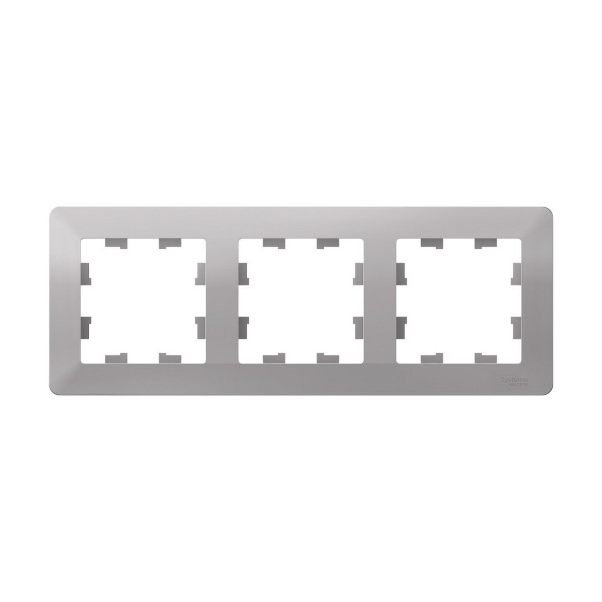 AtlasDesign Алюминий Рамка Systeme Electric AtlasDesign Air Алюминий/дымчатый черный 3-ая ATN220303