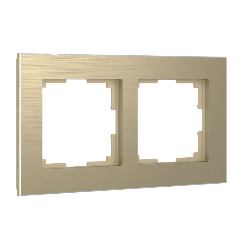 Рамка Werkel Aluminium на 2 поста (шампань алюминий) W0021711