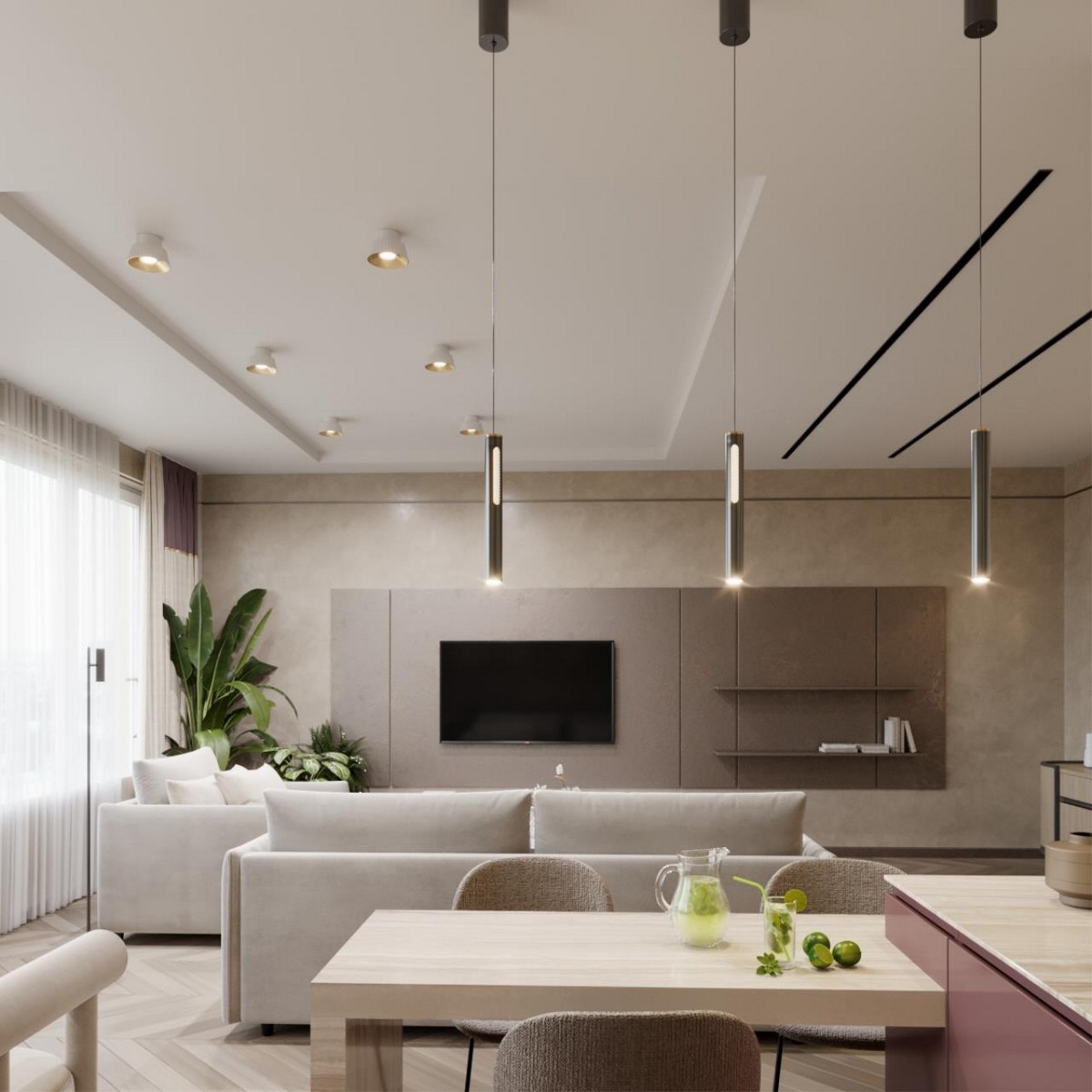 Подвесной светильник ODEON LIGHT 6643/7L MALI