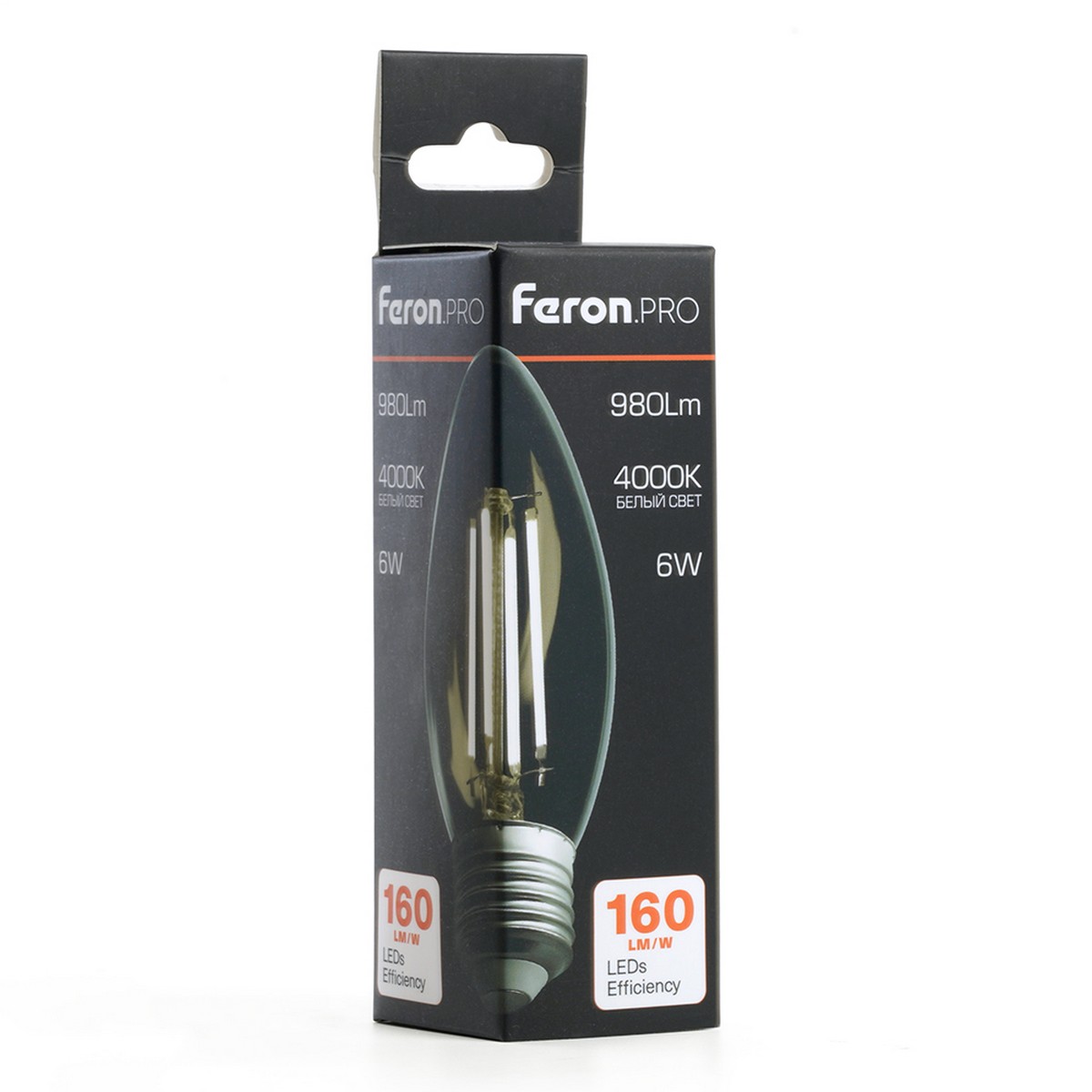 E27 Лампа светодиодная Feron.PRO LB-1206 Свеча E27 6W 175-265V 2700K 51238 