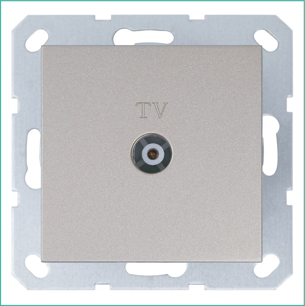 JASMART G - розетки и выключатели Розетка JASMART TV оконечная шампань G6001CH