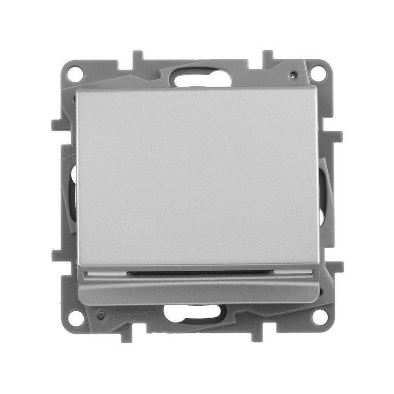 Legrand Etika Алюминий Выключатель Legrand Etika алюминий карточный с выдержкой времени, с подсветкой 672493