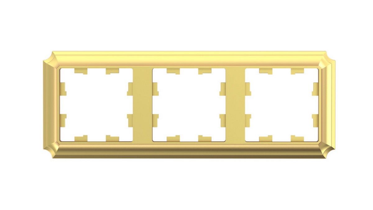 Рамка Systeme Electric AtlasDesign Antique Золото 3-ая, универсальная ATN101603