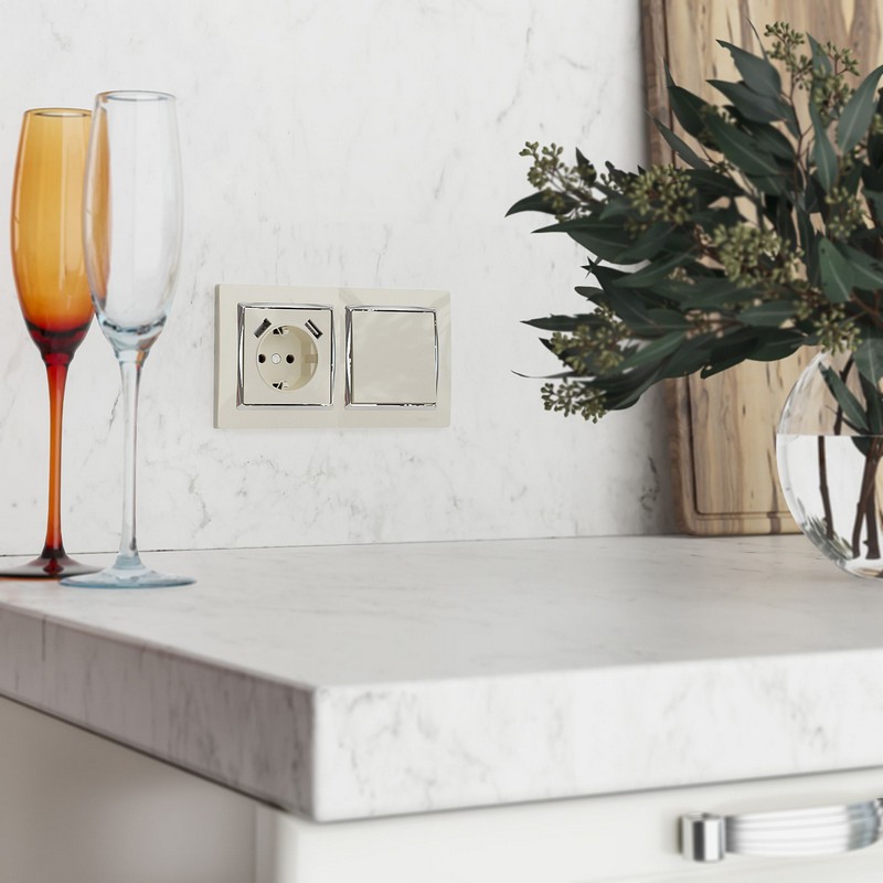 Werkel Слоновая кость механизмы Выключатель Werkel одноклавишный проходной (слоновая кость) W1112003