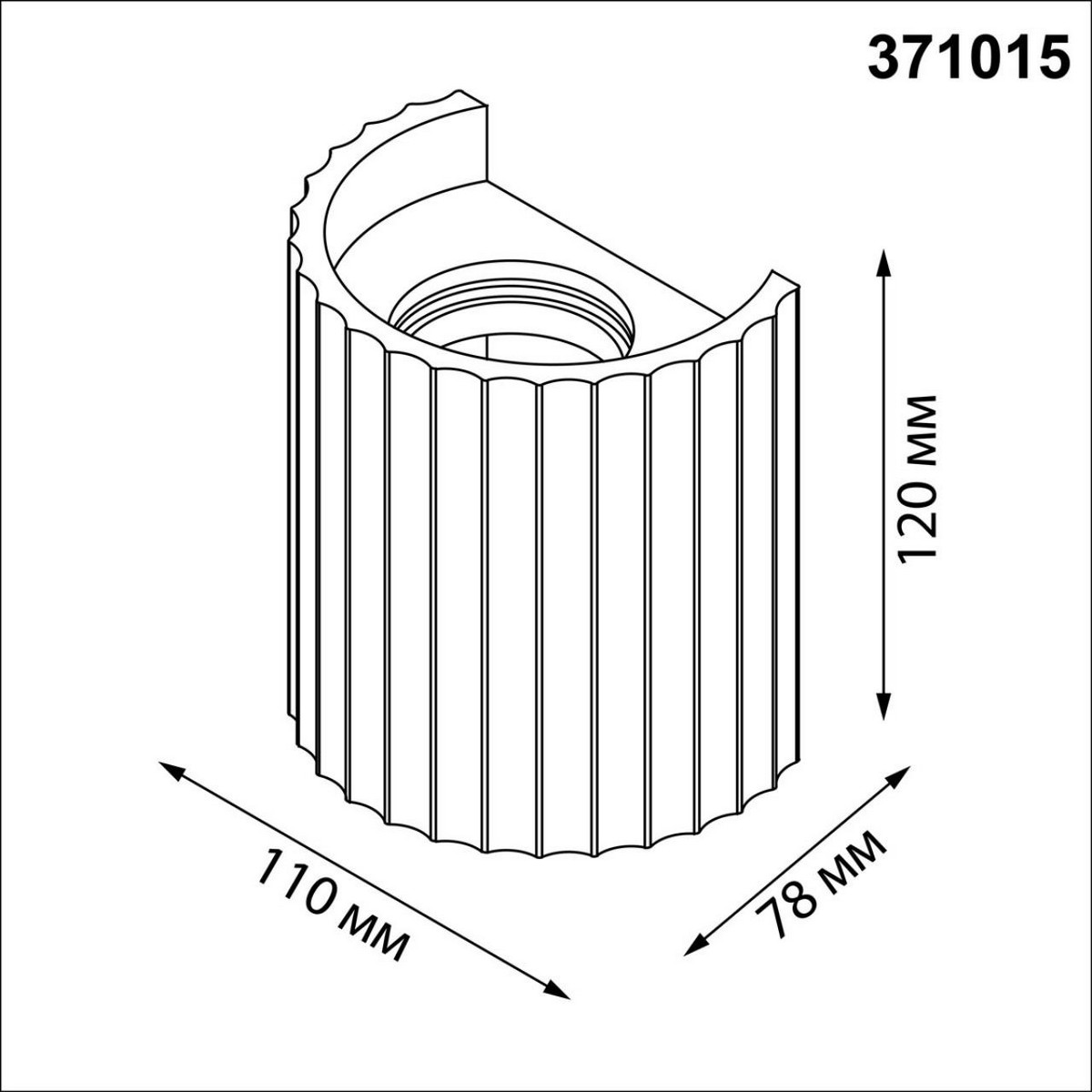 Накладные светодиодные светильники Светильник настенный гипсовый (есть возможность покраски) NOVOTECH 371015 YESO 