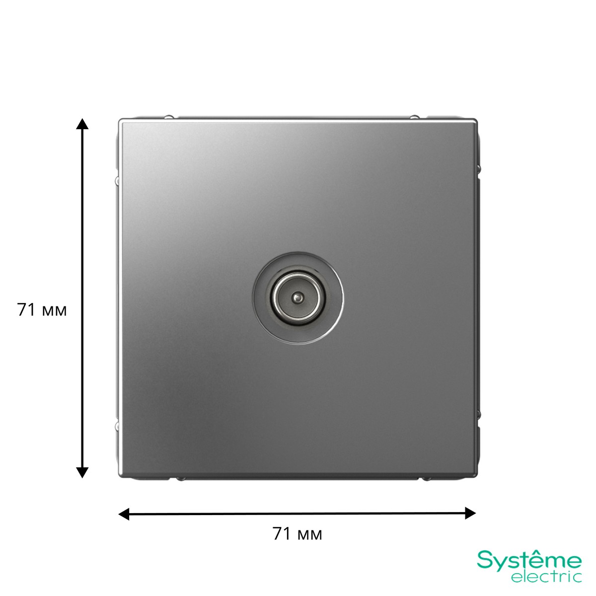 ArtGallery Сталь TV Розетка Systeme Electric ArtGallery Сталь проходная 4DB GAL000992