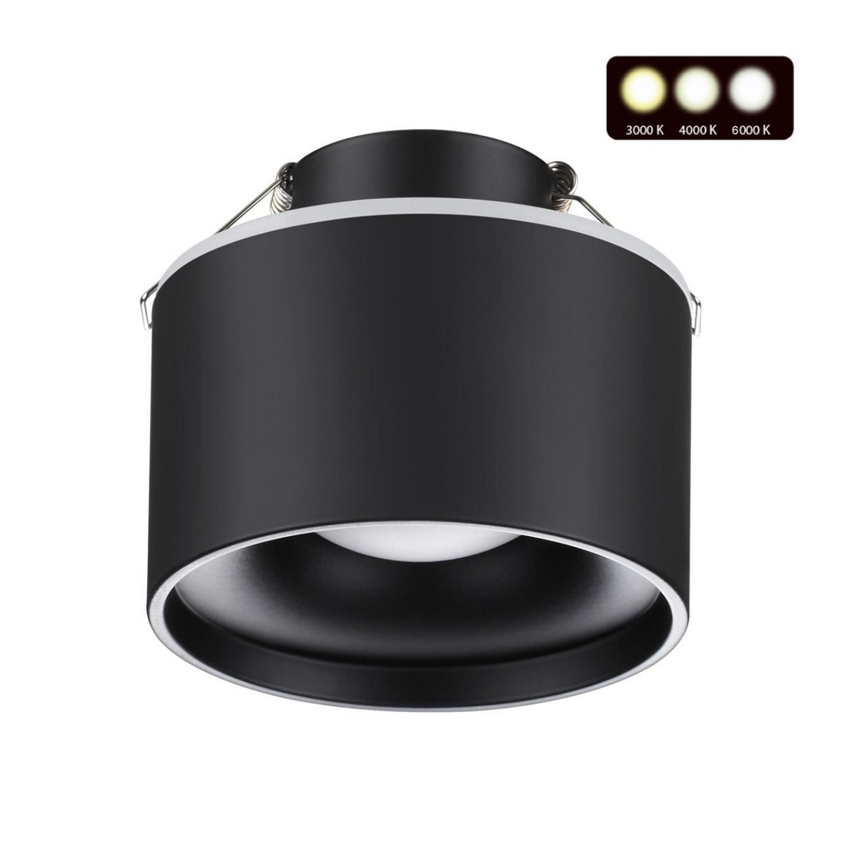 Встраиваемые светодиодные светильники Светильник встраиваемый светодиодный с переключателем цветовой температуры NOVOTECH 358962 GIRO 