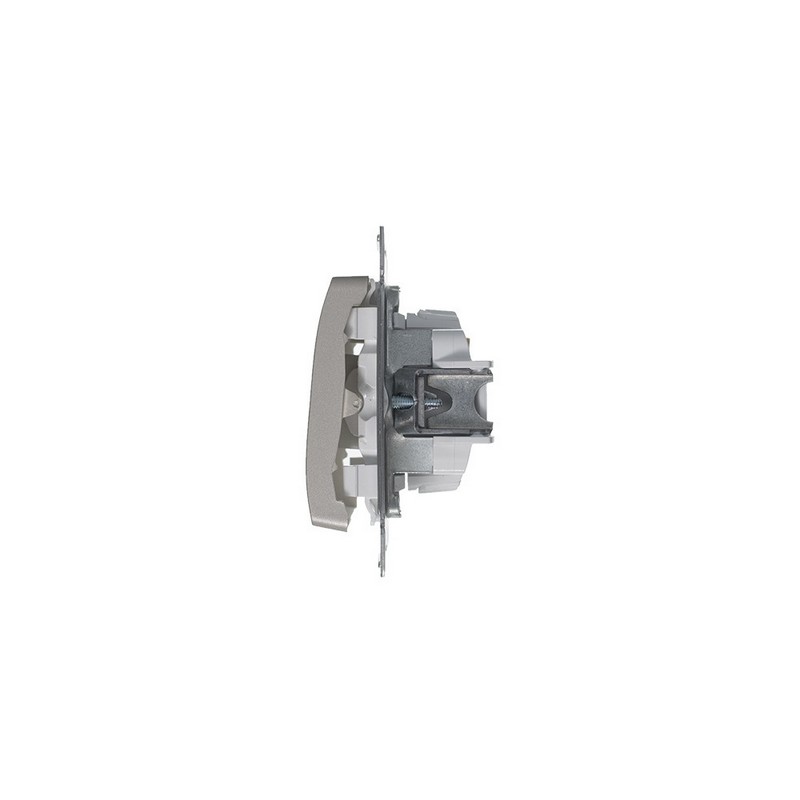 Переключатель 1-клавишный Systeme Electric Glossa Платина GSL001261