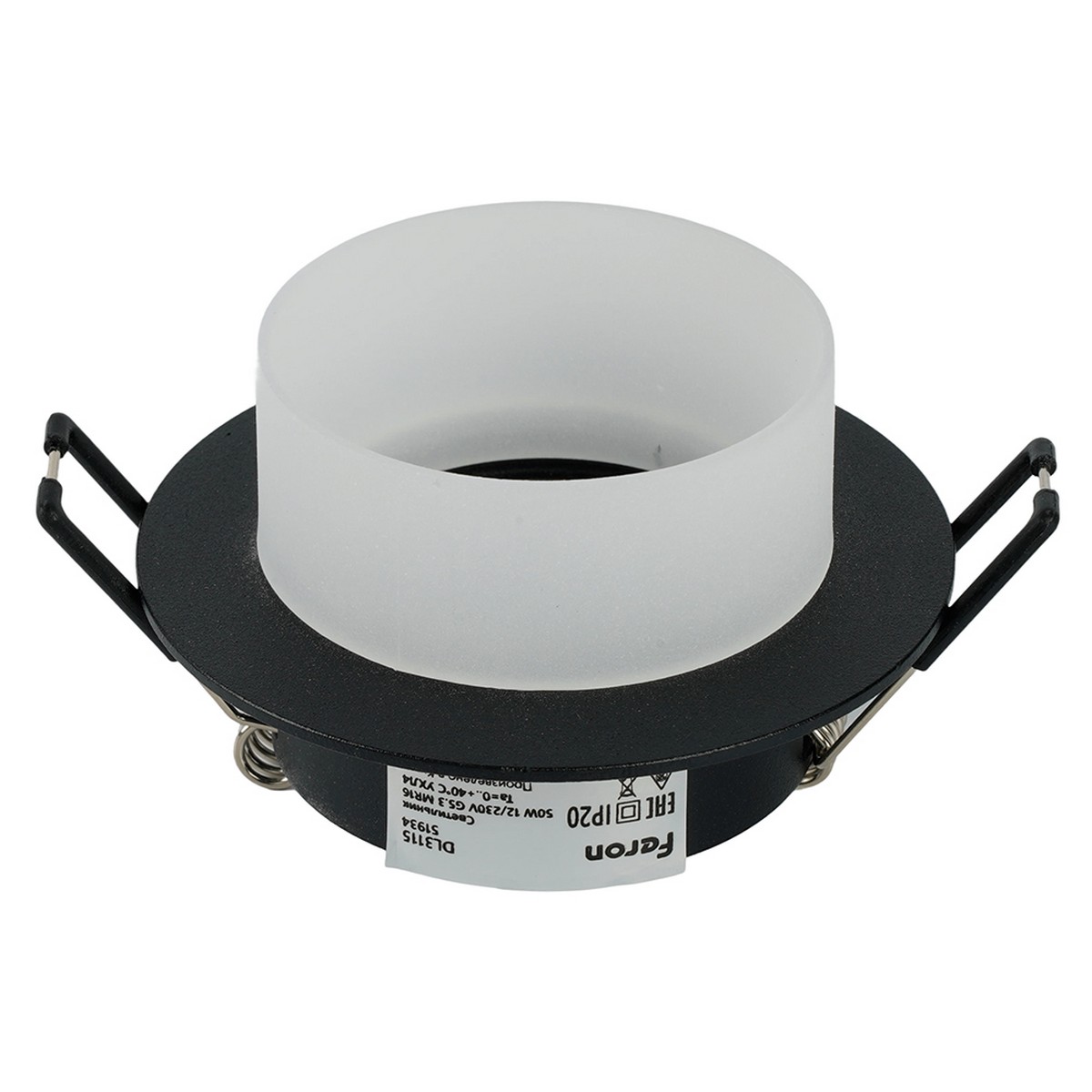 Встраиваемые светодиодные светильники Светильник встраиваемый Feron DL3115 потолочный MR16 G5.3 черный 51934 