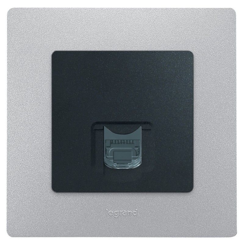 Legrand Etika Антрацит Розетка телефонная Legrand Etika антрацит   (RJ11) 672640