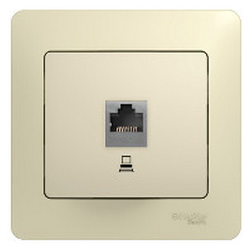 Розетка компьютерная Systeme Electric Glossa Бежевый RJ45 кат.5E GSL000281K
