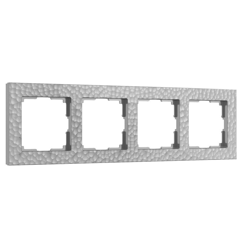 Рамка Werkel на 4 поста Hammer (серебряный) W0042406