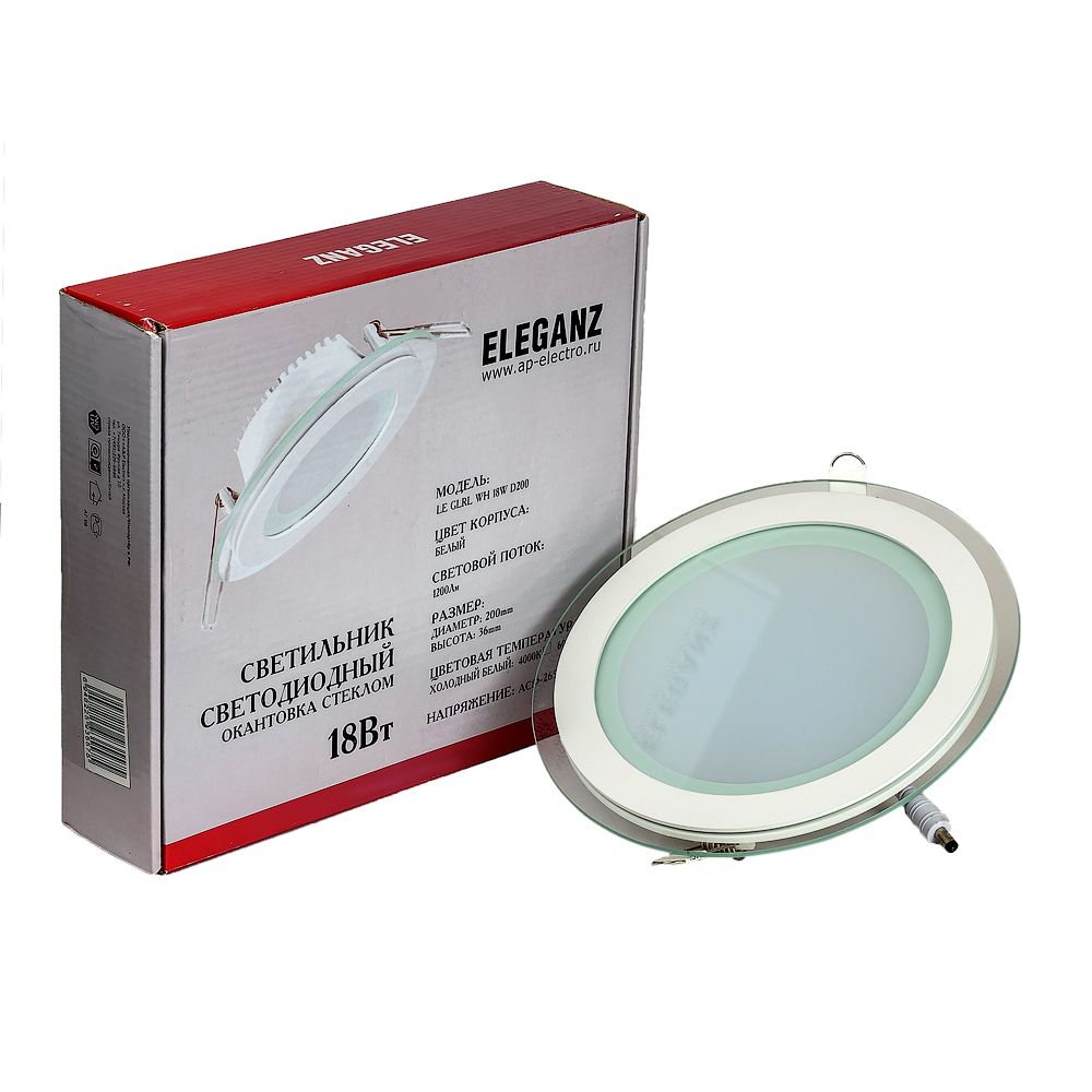Встраиваемые светодиодные светильники Светодиодный светильник Eleganz круглый 18W 4000K 220V 