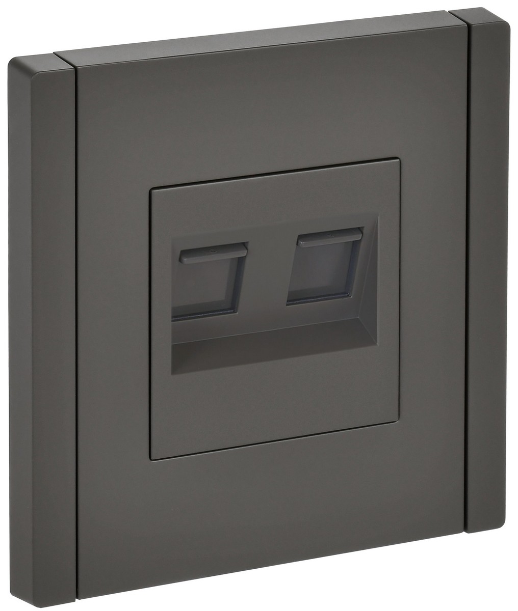 IEK FORTE&PIANO Серый Розетка IEK FORTE&PIANO Серый двойная RJ11+RJ45 кат.5E FP335