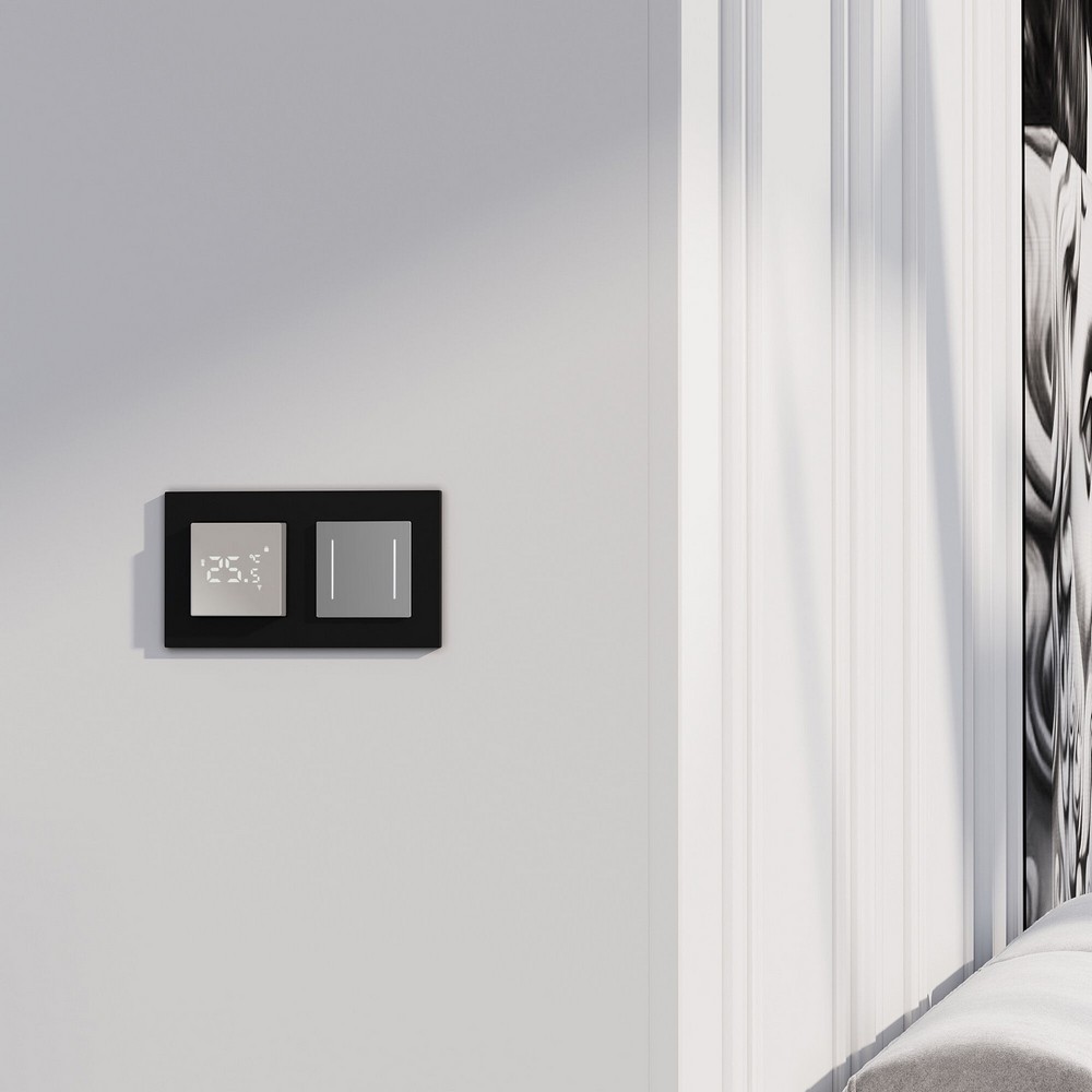 Werkel Серебряный механизмы Сенсорный выключатель Werkel двухклавишный с подсветкой (серебряный) W45220060