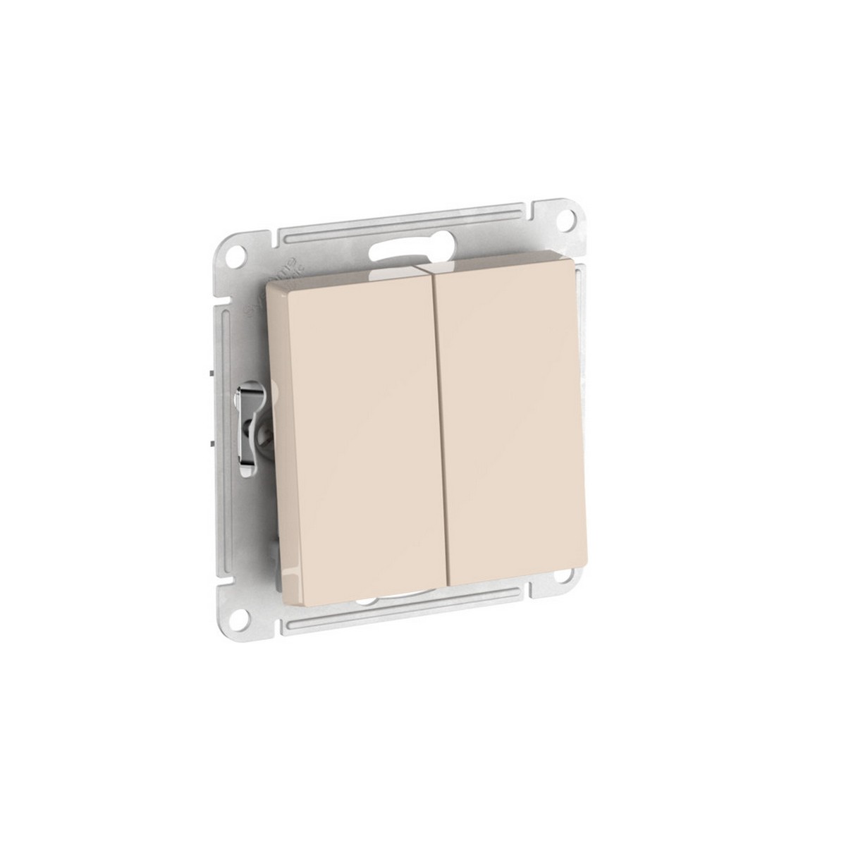 AtlasDesign Бежевый Переключатель SE AtlasDesign Бежевый 2-клавишный быстрозажим. клем. ATN000265S