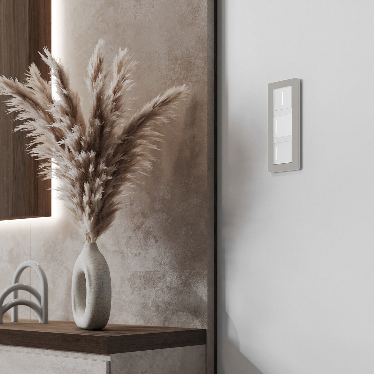 Рамки Werkel Split Рамка Werkel на 3 поста Split (дымчатый/белый, soft-touch) W0033067