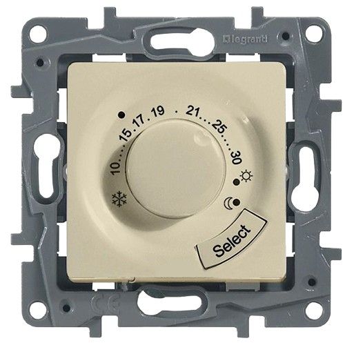 Legrand Etika Слоновая кость Термостат Legrand Etika слоновая кость д/пола 672330