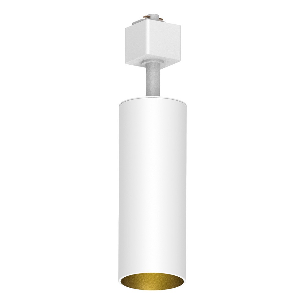 Трековые светодиодные светильники Светильник Feron AL155 трековый под лампу GU10 белый-золото 48714 