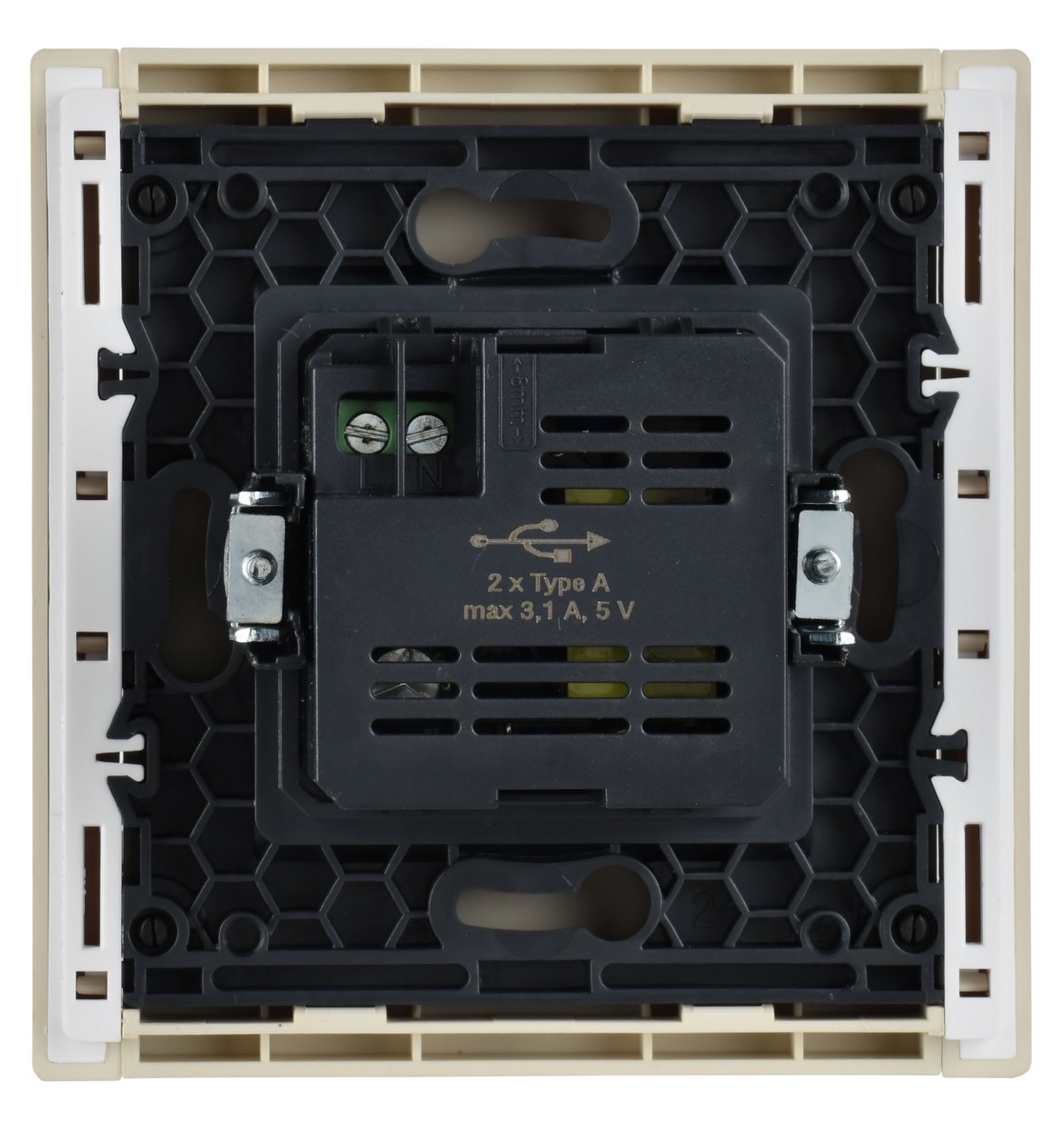 Розетка IEK FORTE&PIANO Ваниль USB A+A 3,1А FP449
