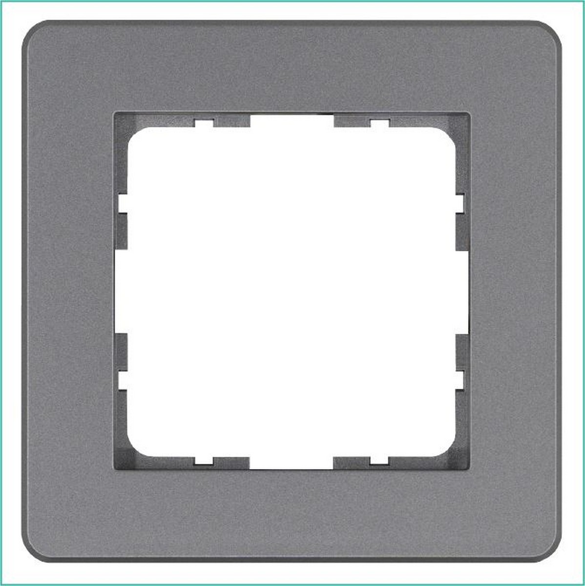 JASMART G - розетки и выключатели Рамка JASMART G-Flex 1-постовая Алюминий G1101S