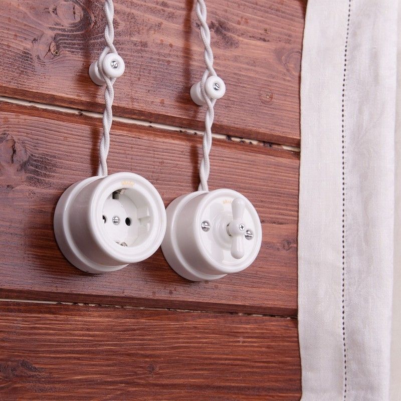 Витой ретро провод (кабель) Ретро кабель Werkel витой 2х1,5 (белый) 20 м (под заказ) W6452201 