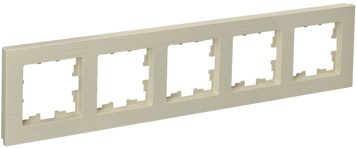 Рамка IEK BRITE DECOR Бежевый рифленый 5-м РУ-5-Бр BR-M52-51-K10
