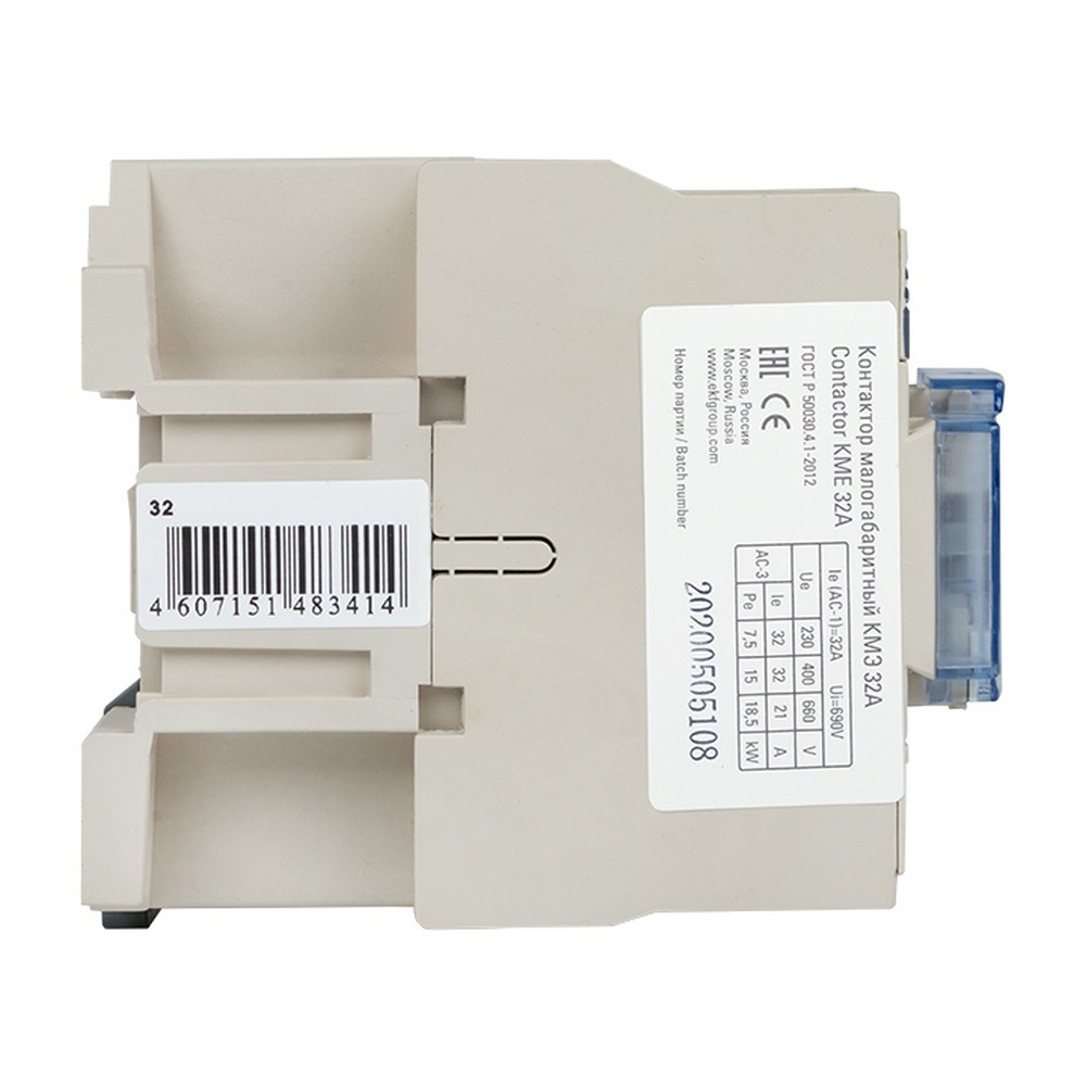 Контактор EKF PROxima КМЭ малогабаритный 32А 220В 1NO ctr-s-32-220