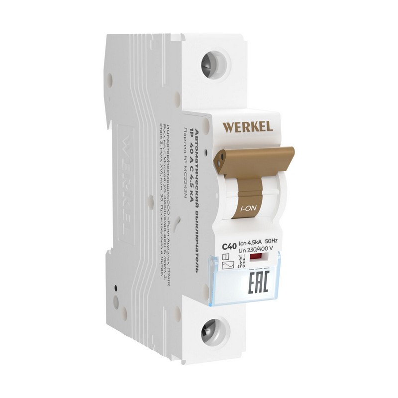 Werkel Автоматический выключатель Werkel 1P 40 A C 4,5 кА W901P404 