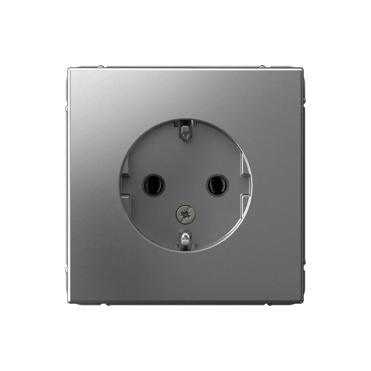 Розетка Systeme Electric ArtGallery Сталь с заземлением 16А GAL000943