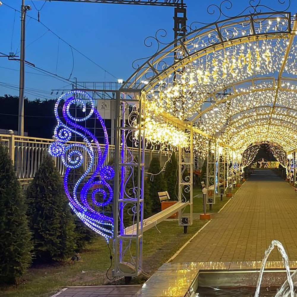 Светодиодная лента RGB Дюралайт светодиодный Feron LED-R2W 2-х жильный RGB 144Вт/м 24LED/м 50м 230V 41031 (цена за метр) 