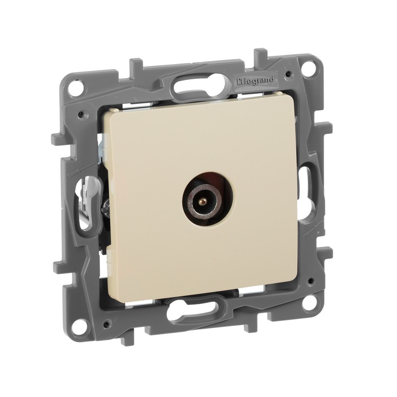 Розетка TV Legrand Etika слоновая кость проходная, 15дБ 672363