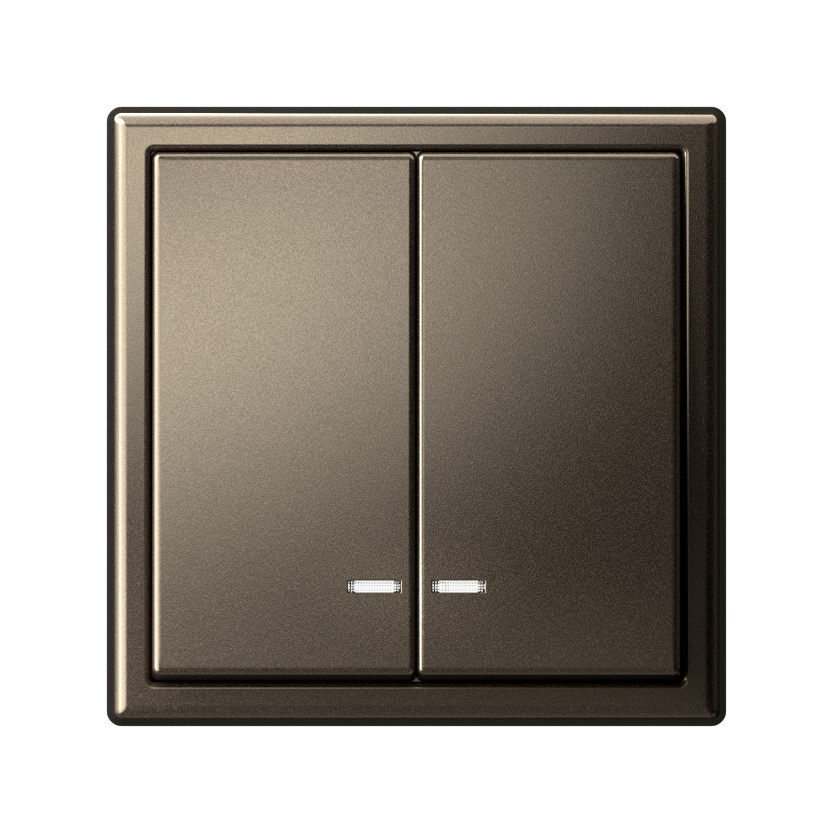 Выключатель Systeme Electric ArtGallery Мокко 2-клавишный с подсветкой  GAL000653