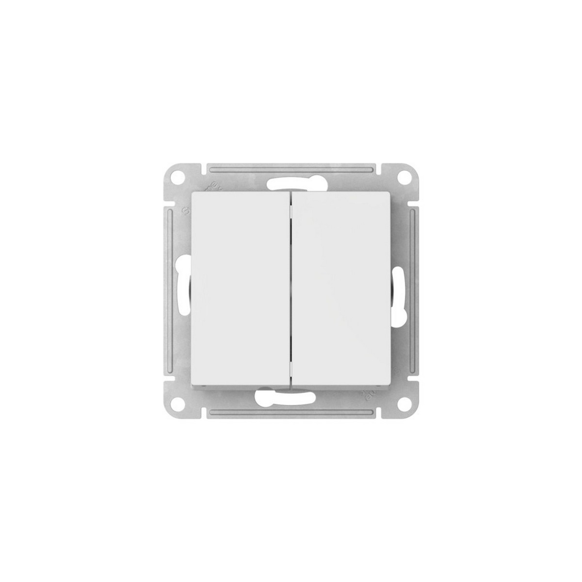 AtlasDesign Белый Переключатель SE AtlasDesign Aqua Белый 2-клавишный IP44 быстрозажим. клем. ATN440151S