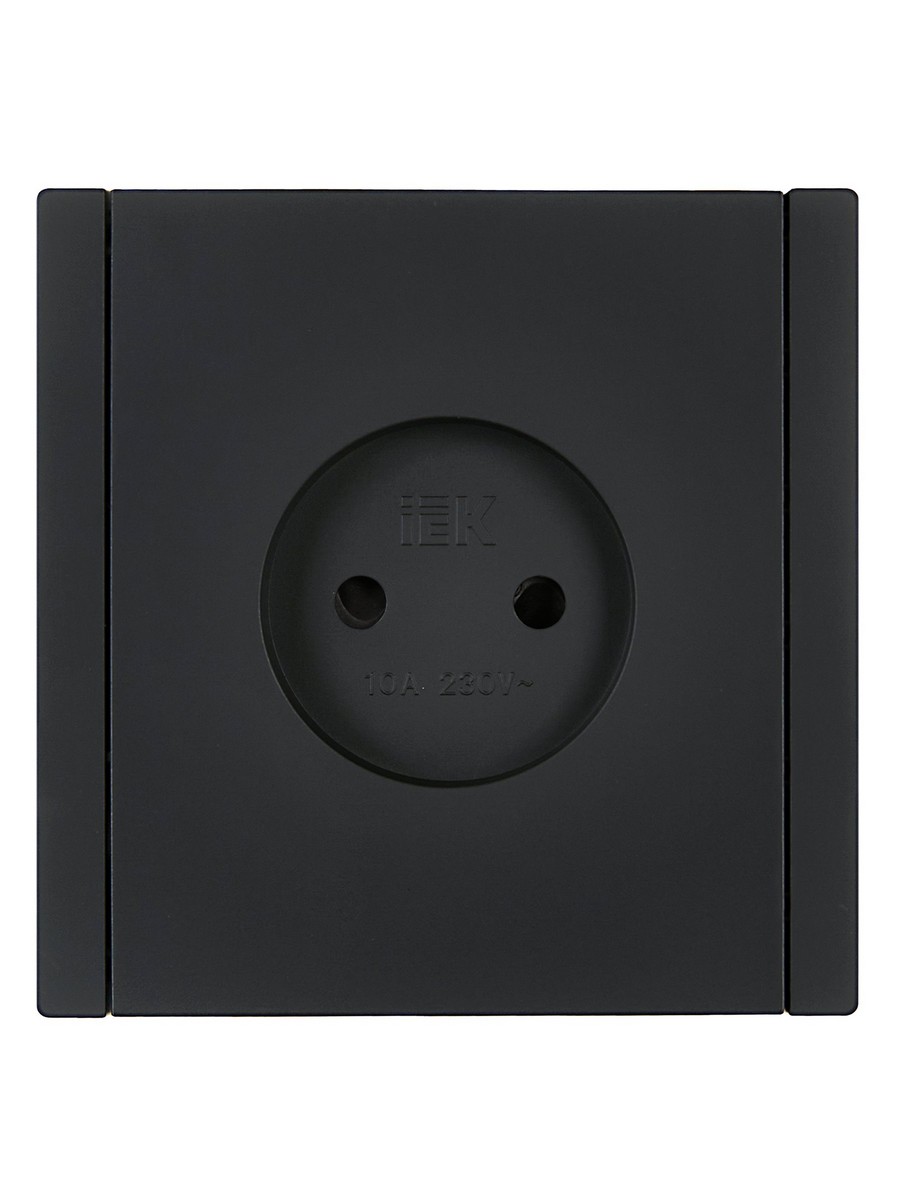 IEK FORTE&PIANO Черный Розетка IEK FORTE&PIANO Черный б/з со шт винтовое крепление 10А FP117