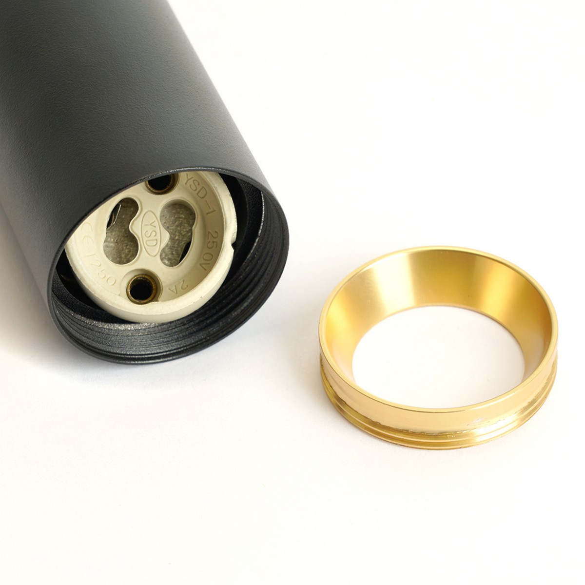 Светильники споты светодиодные Светильник Feron ML1011 настенно-потолочный GU10 черный + золото 51381 