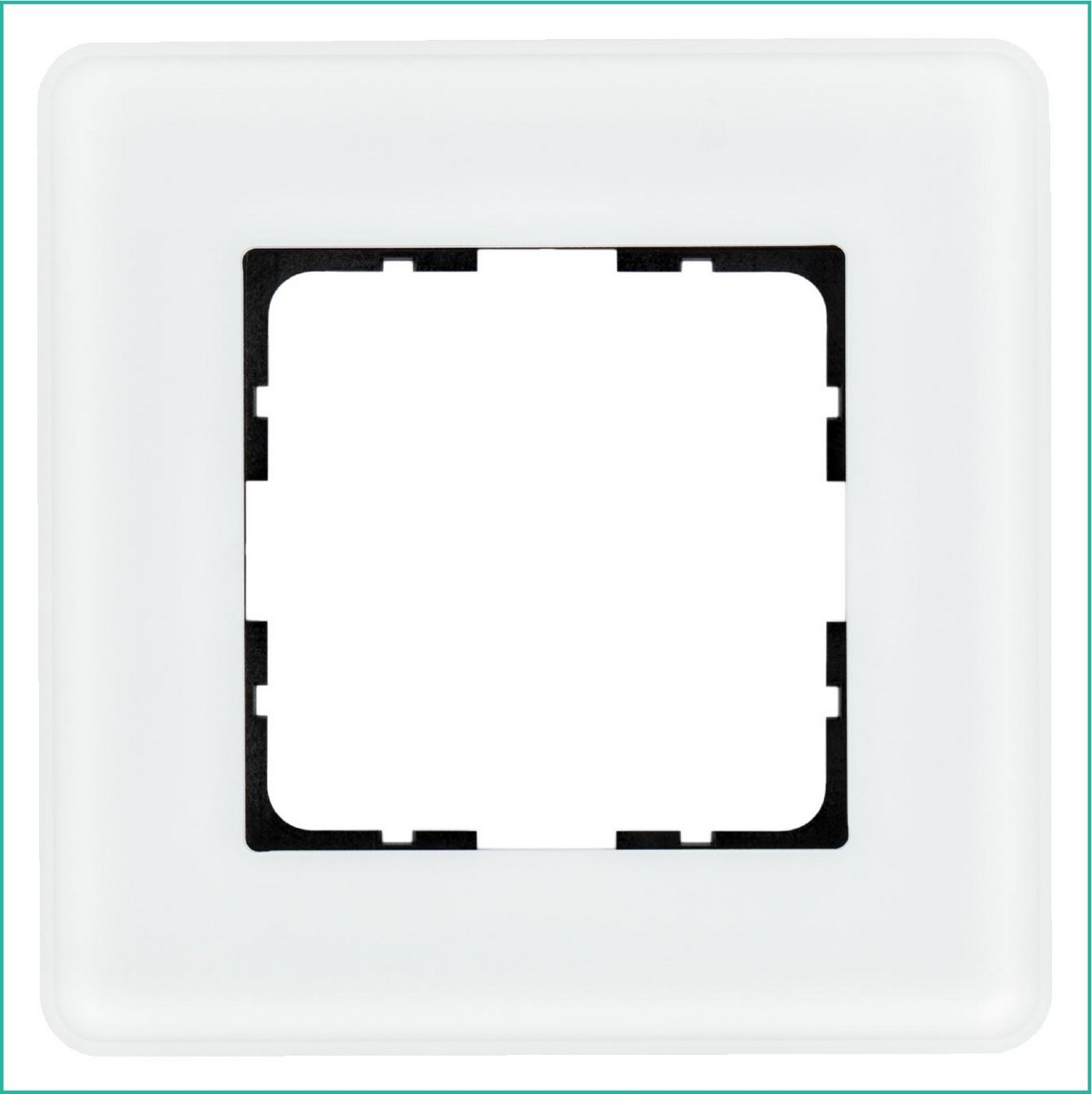 JASMART G - розетки и выключатели Рамка JASMART 1-постовая стекло матовое White Glass G1001GW-RM