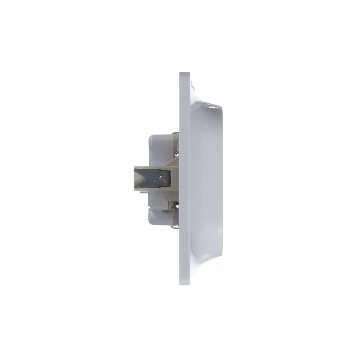 Розетка Systeme Electric Glossa Белый 2-я с/з со шторками (в сборе с рамко GSL000126